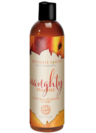 Intimate Earth Natural Flavors Glide Lubricant Naughty Peaches - 4oz