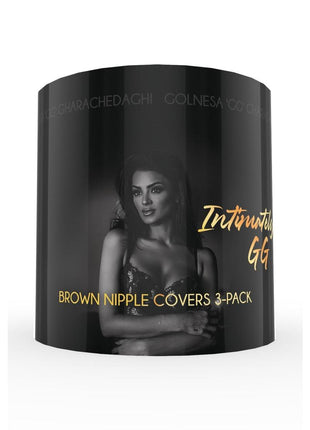 Intimately Gg Silicone Nipple Cover - Brown - 3 Pack