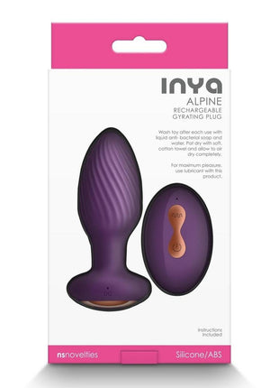 Inya Alpine Rechargeable Silicone Anal Plug with Remote Control