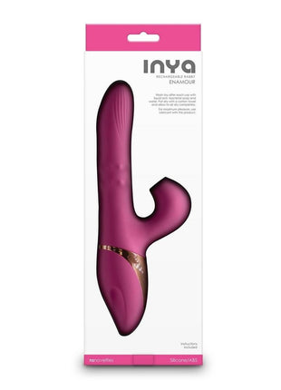 Inya Enamour Rechargeable Silicone Rabbit Vibrator with Air Pulse Clitoral Stimulator