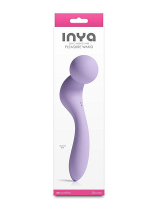Inya Pleasure Wand Rechargeable Silicone Dual End Vibrator - Lavender