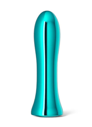 Inya Shimmer Rechargeable Steel Vibrator - Metal/Teal