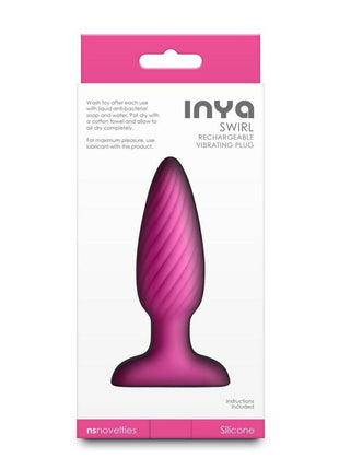 Inya Swirl Rechargeable Silicone Ribbed Anal Plug