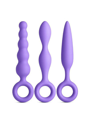 Inya Trio Silicone Anal Plug Kit - Purple - 3 Piece