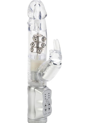 Jack Rabbit Beaded Rabbit Vibrator - Clear