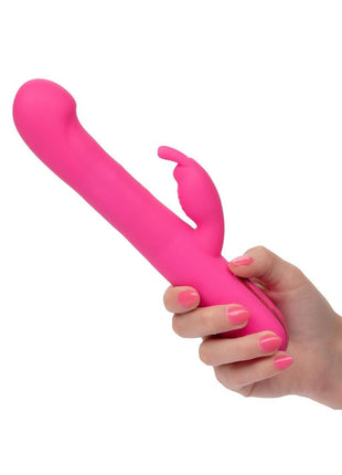 Jack Rabbit Elite Beaded G Rabbit Silicone Rechargeable Vibrator with Clitoral Stimulator
