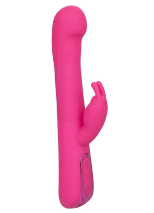 Jack Rabbit Elite Beaded G Rabbit Silicone Rechargeable Vibrator with Clitoral Stimulator - Pink