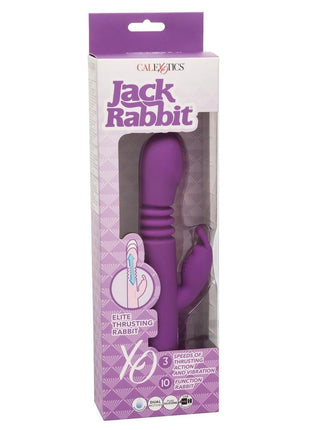 Jack Rabbit Elite Thrusting Rabbit Silicone Rechargeable Vibrator - Purple