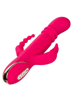 Jack Rabbit Signature Heated Rechargeable Silicone Triple Fantasy Rabbit Vibrator