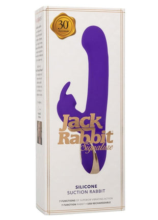 Jack Rabbit Signature Rechargeable Silicone Suction Rabbit Vibrator - Purple