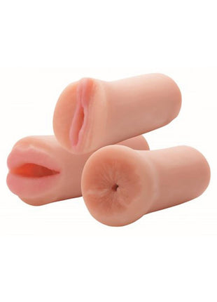 Jesse Jane Three-Way Stroker Set - Vanila - Flesh