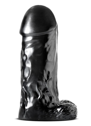 Jet Destroyer Dildo with Balls 10in - Carbon Metallic - Black