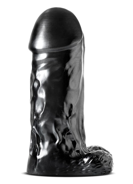 Jet Destroyer Dildo with Balls 10in - Carbon Metallic - Black