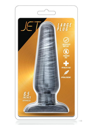 Jet Plug Butt Plug - Large - Carbon Metallic - Black
