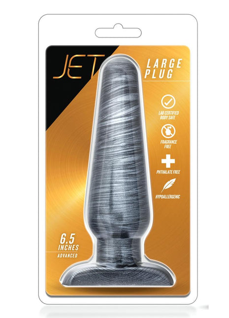 Jet Plug Butt Plug - Large - Carbon Metallic - Black