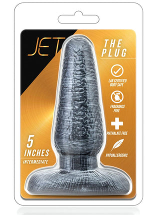 Jet The Plug Butt Plug- Carbon Metallic - Black