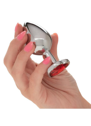 Jewel Ruby Heart Aluminum Anal Plug