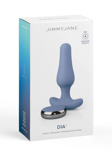Jimmyjane Dia Rechargeable Silicone Anal Plug - Blue