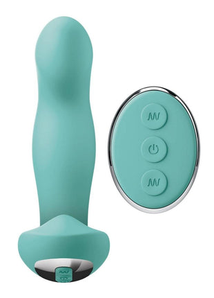 Jimmyjane Pulsus G-Spot Rechargeable Silicone Dual Stimulator with Remote - Teal