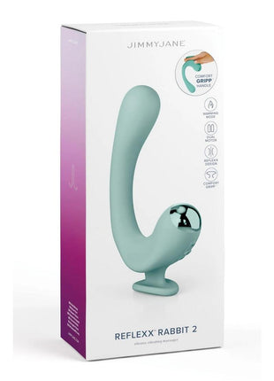 Jimmyjane Reflexx Rabbit 2 Rechargeable Silicone Vibrator - Teal