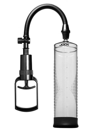 Jock Amp Up Penis Pump with Pull Rod - Black/Clear