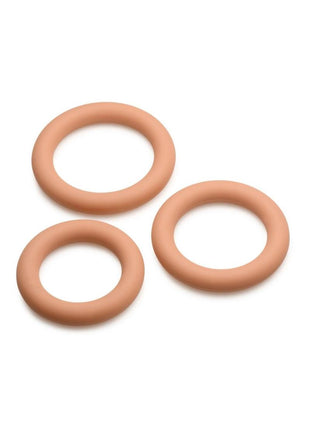 Jock Discrete Silicone Cock Ring - Caramel - Set