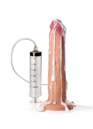 Jock Ejaculating Silicone Dildo - Vanilla - 9.75in
