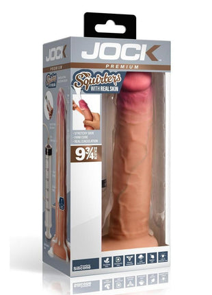Jock Ejaculating Silicone Dildo - Vanilla - 9.75in