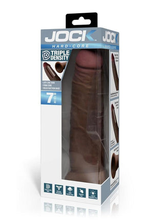 Jock Hard Core Triple Density Dildo - Chocolate - 7in