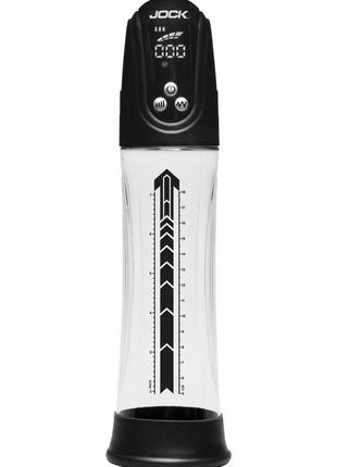 Jock Power Up Digital Automatic Waterproof Rechargeable Penis Pump - Black