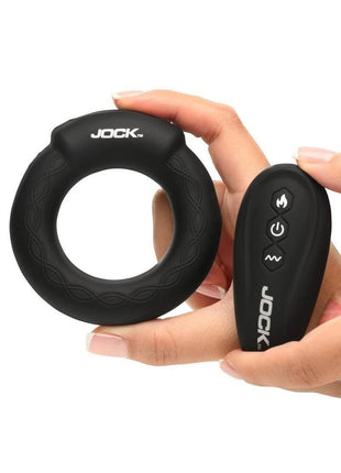 Jock Rumbler Vibrating and Warming Rechargeable Silicone C-Ring 1.8in with Remote