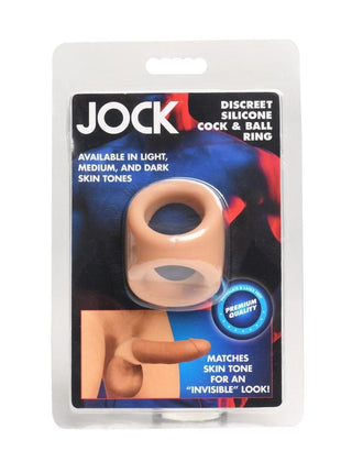 Jock Silicone Cock and Ball Ring - Caramel