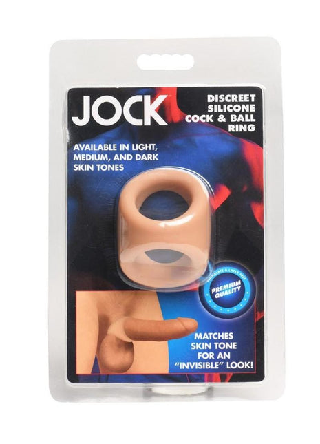 Jock Silicone Cock and Ball Ring - Caramel