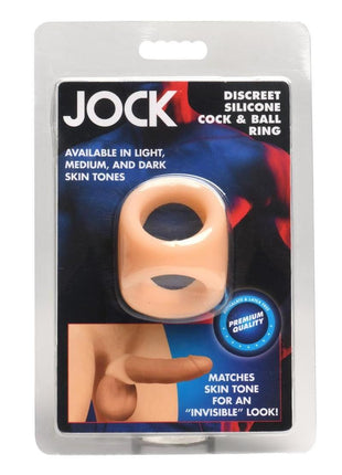 Jock Silicone Cock and Ball Ring - Vanilla