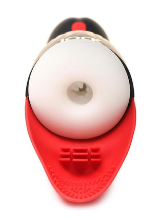 Jock Sucking and Vibrating Rechargeable Masturbator