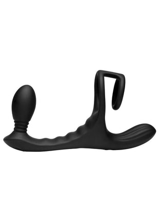 Jock Triple Rush Rechargeable Silicone Vibrating C-Ring and Anal Plug with Remote Contol