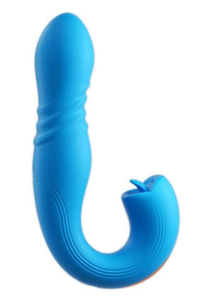 Joi Thrust 2 Pressure Sensing App Controlled Thrusting G-Spot Silicone Rechargeable Vibrator and Tongue Clit Licker