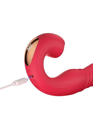 Joi Thrust 2 Pressure Sensing App Controlled Thrusting G-Spot Silicone Rechargeable Vibrator and Tongue Clit Licker
