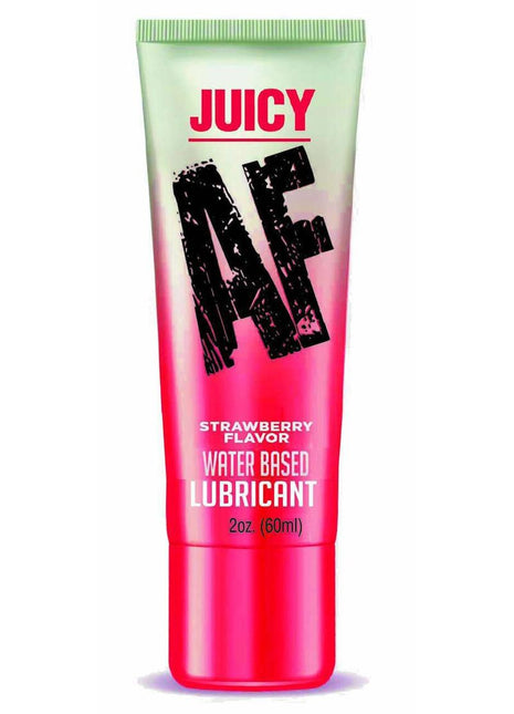 Juicy AF Water Based Flavored Lubricant Strawberry - 2oz