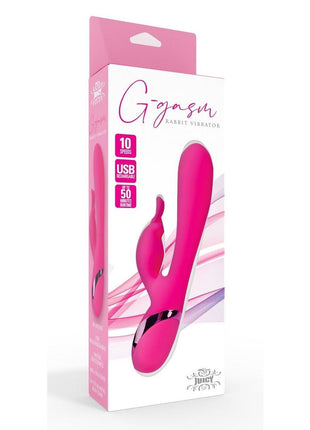 Juicy G-Gasm Rabbit Stimulator Rechargeable Rabbit Vibrator - Pink