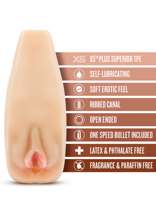 M Elite Soft and Wet Natasha Realstic Vagina Masturbator - Vanilla