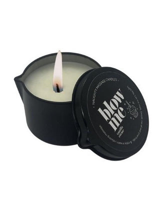 Kama Sutra Naughty Note Blow Me 2oz Massage Candle with Pour Spout Tin