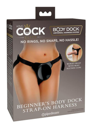 King Cock Elite Beginner's Body Dock Harness System - Black