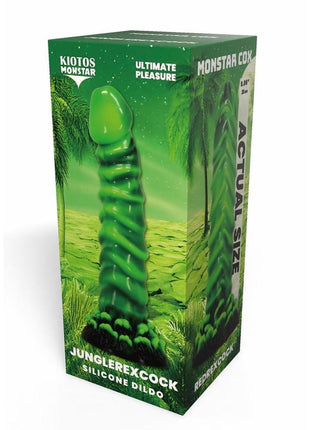 Kiotos Monstar Cox Junglerex Silicone Cock with Suction Cup - Black/Green