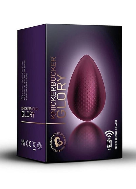 Knickerbocker Glory Rechargeable Silicone Clitoral Stimulator with Remote Control - Purple/Red