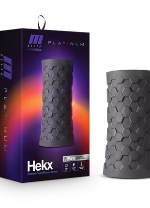 M Elite Platinum Hekx Silicone Dual End Masturbator
