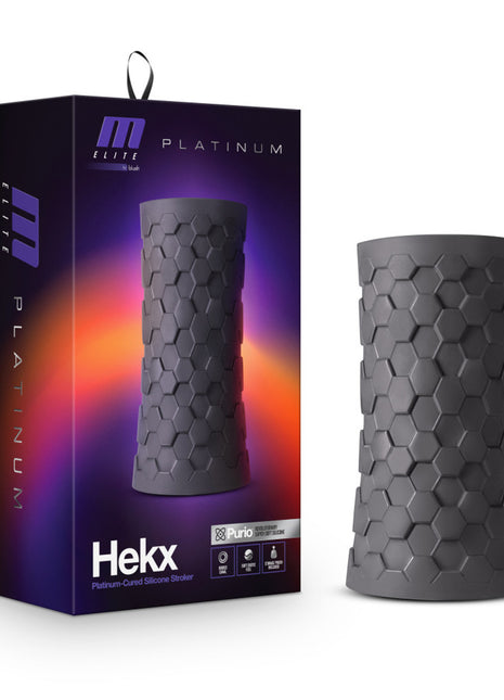 M Elite Platinum Hekx Silicone Dual End Masturbator