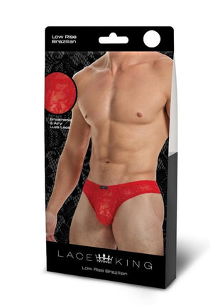 Lace King Lace Bikini - Medlium - Red - Large/Medium
