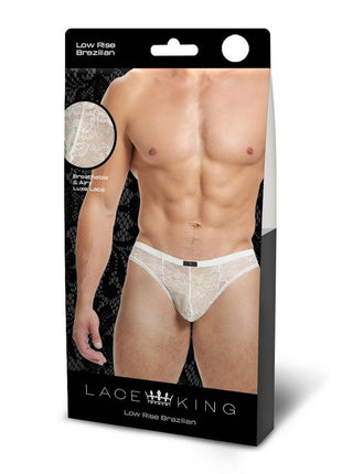 Lace King Lace Bikini - Medlium - White - Large/Medium