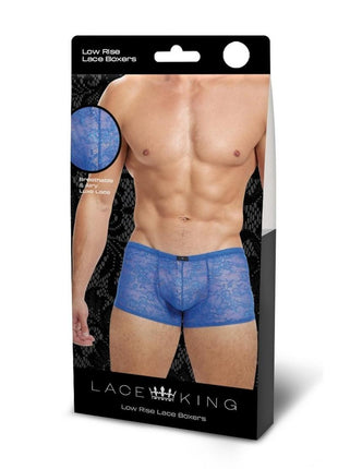 Lace King Lace Boxers - Blue - Large/XLarge